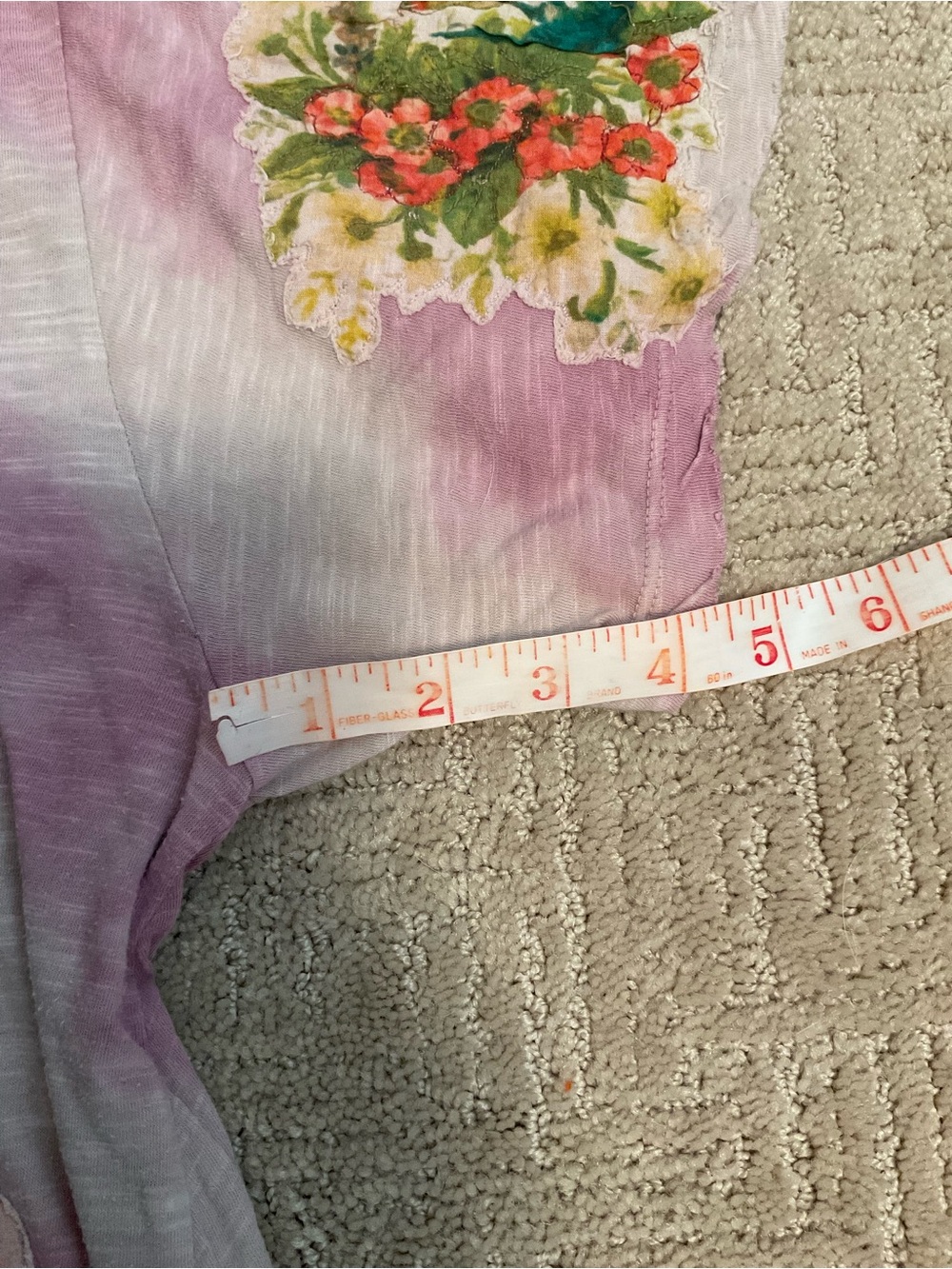 🌸🌺Magnolia Pearl Tie Dye Cat Floral Applique Maxi Dress OS EUC Boho Luxury Chic - Picture 11 of 11